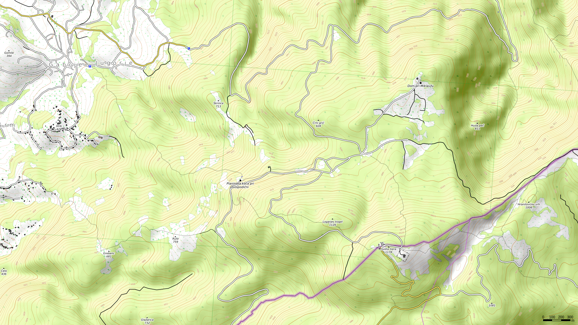 Gorjanci color map