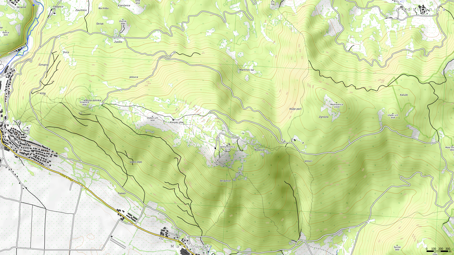 Cerknica color map