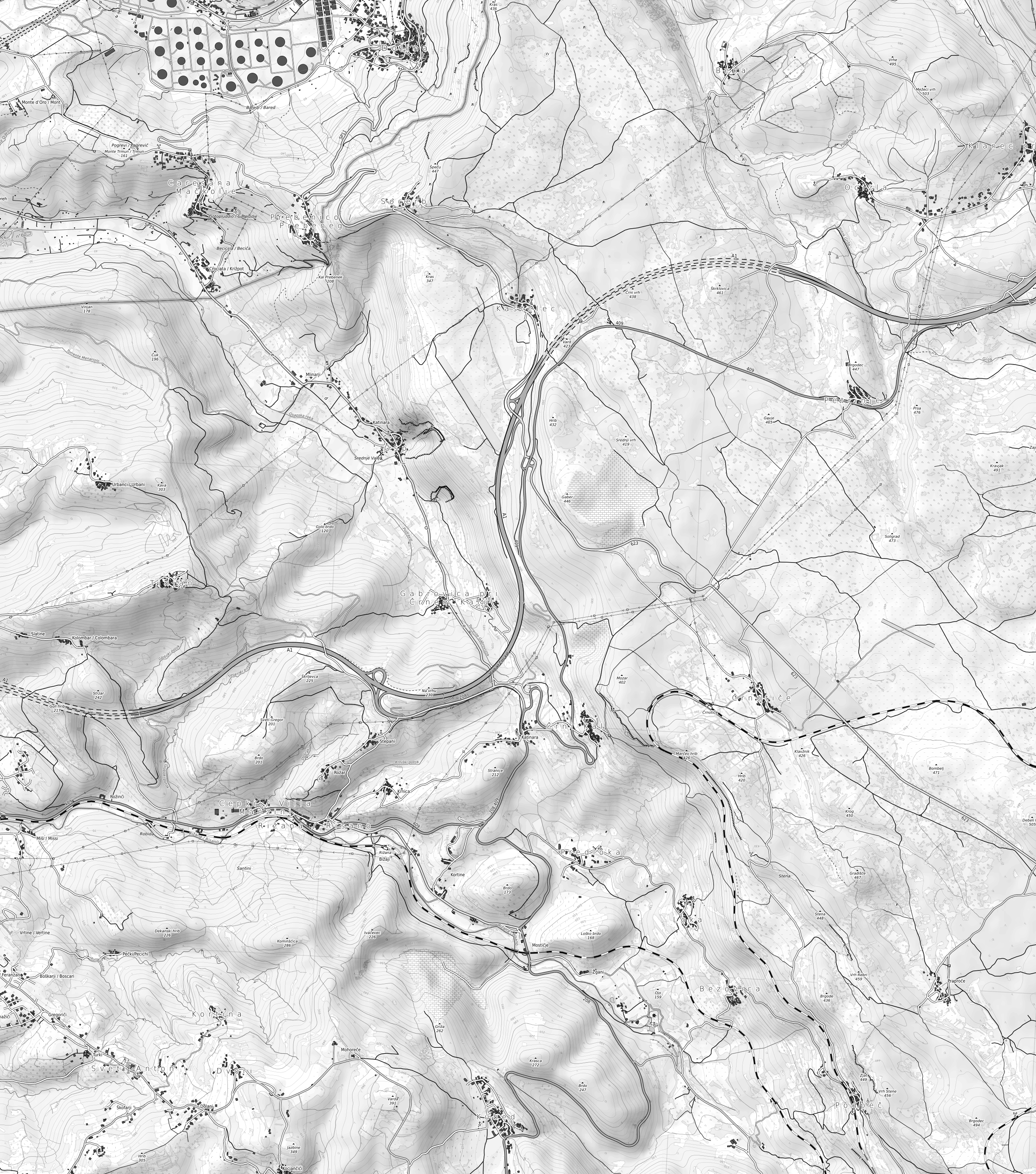 Osp grayscale map